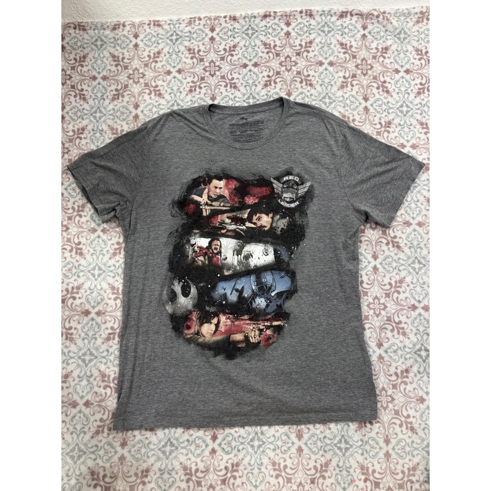 Disney Store Star Wars Rogue One Graphic T-Shirt Gray Mens 2XL Jyn Erso Rebel